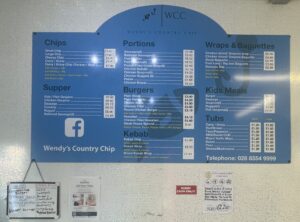Wendy's Country Chip Menu Wendy's Country Chip Menu